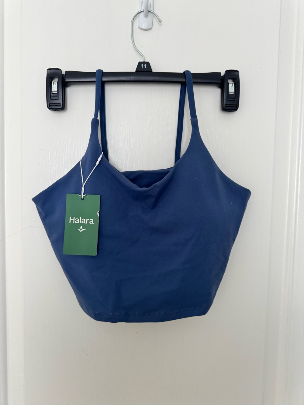 Halara Basic Padded Workout Cropped Tank Top in Coronet Blue
